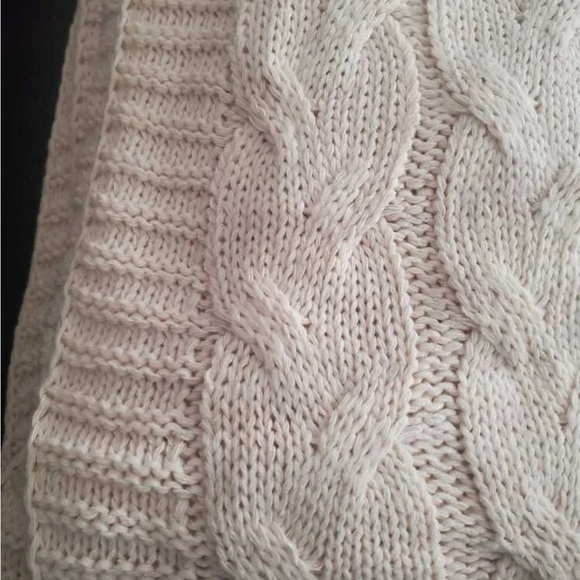 Cream Cable Knit Front Pocket Long Cardigan - Picture 11 of 12